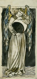 Ángel Nocturno Sosteniendo una Luna Menguante de William Morris